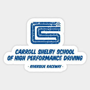 1962 Carroll Shelby School of High Performance Driving  - blue distressed print Sticker